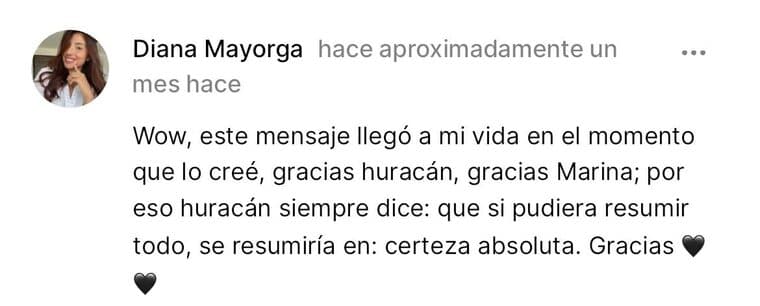 Diana en la app: este mensaje llegó a mi vida en el momento.
