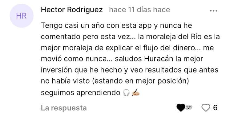Héctor en la app: la mejor inversión que he hecho y veo resultados.