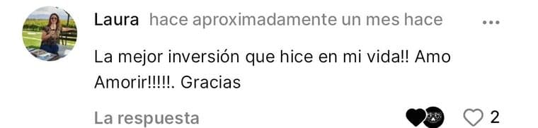 Laura en la app: la mejor inversión que hice en mi vida.